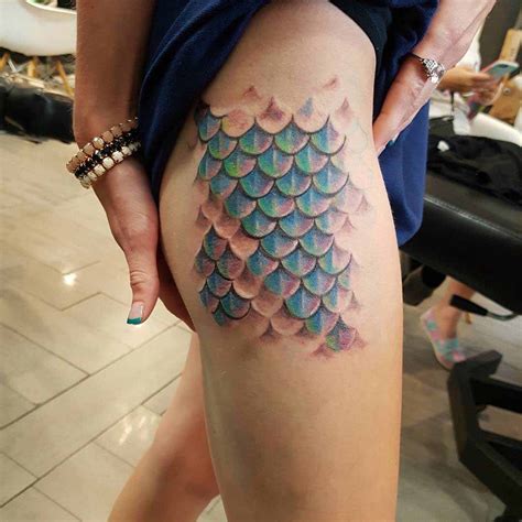 Fish Scale Tattoo | Mermaid scales tattoo, Hip tattoo, Tattoos