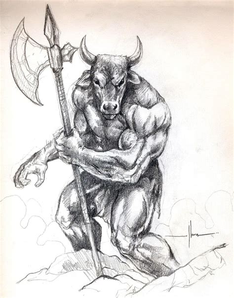 Minotaur by Demacros on deviantART | Greek mythology tattoos, Mythology ...