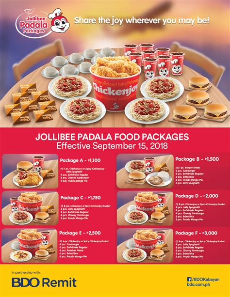 Jollibee Delivery Menu Prices