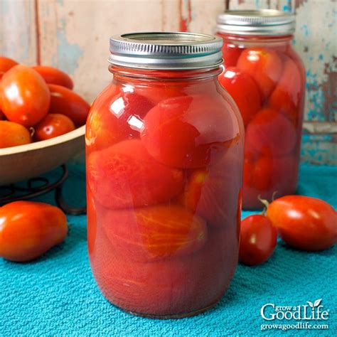 Canning Tomatoes: Whole or Halved Packed in Water