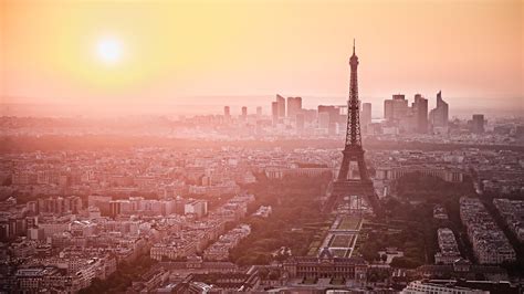 Paris Skyline At Sunset | Wallpaper HD