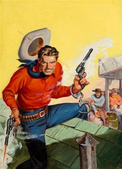 Sam Cherry | Cowboy Shootout, western pulp cover (Circa 1940s) | MutualArt