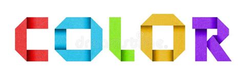 Word COLOR Made from Colored Paper Alphabet Stock Illustration - Illustration of color, texture ...