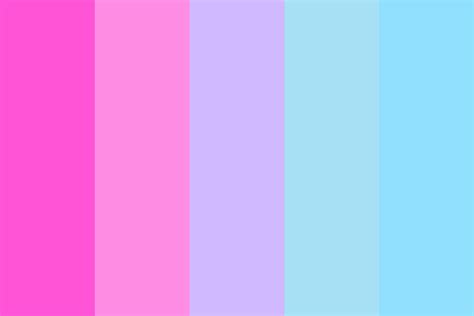 soft neon pink to blue Color Palette