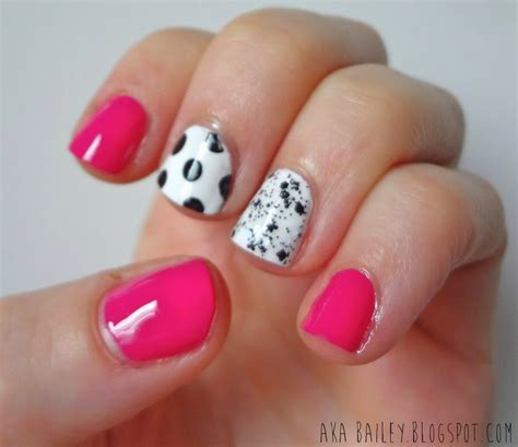 aka Bailey: Seeing Spots: Fuchsia and Polka Dot Nails