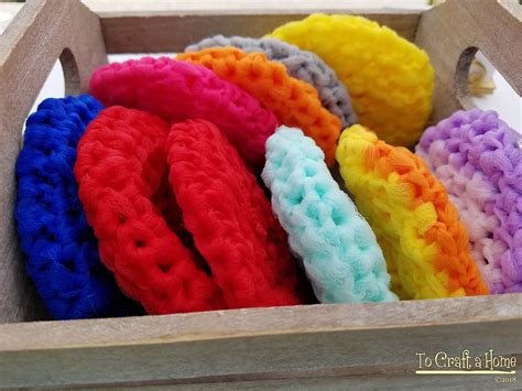 Dish Scrubbies – To Craft A Home | Crochet scrubbies, Crochet kitchen, Free crochet pattern