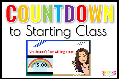 Easy & Fun Virtual Countdown to Class Timer - Sharing Kindergarten ...