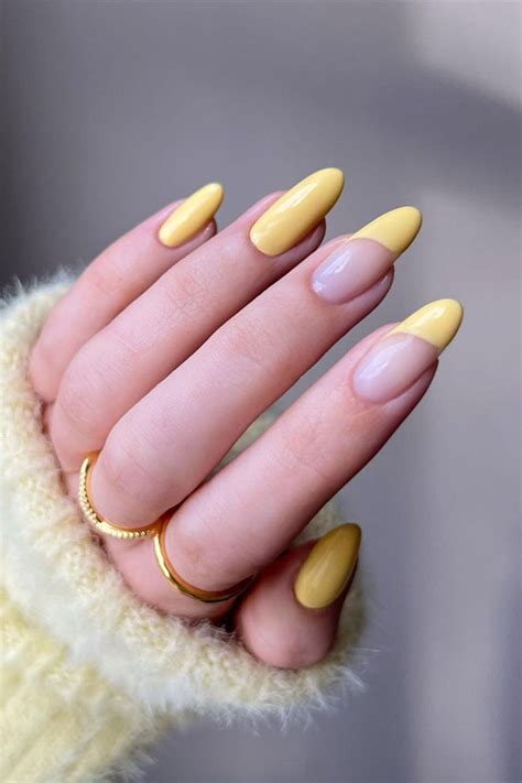 30 Cute Ways To Wear Pastel Nails : Pastel Yellow French Tip Nails I ...