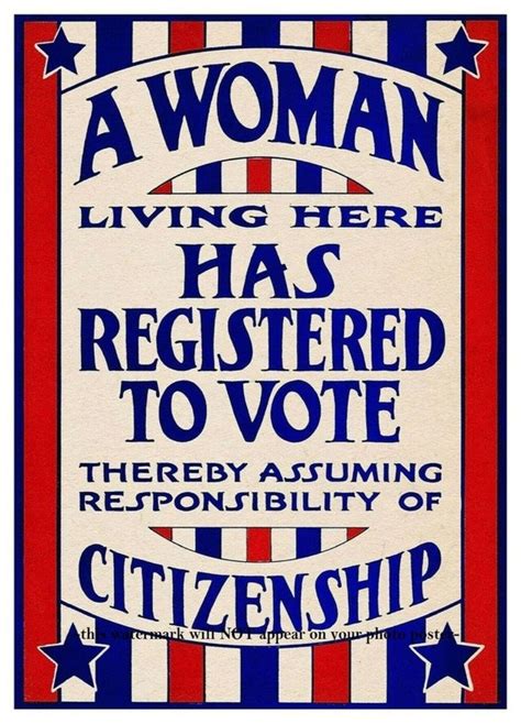 5x7 Womens Suffrage Vote Poster PHOTO Retro 1920 Woman Right | Etsy