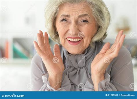 Exited Senior Old Man Laughing, Raising His Hands Up Stock Image | CartoonDealer.com #56603107