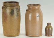 Lot 194: 3 East TN Stoneware Pottery Jars | Case Auctions