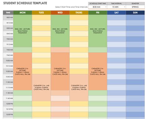 Template For Website Printable Schedule Template - Riset