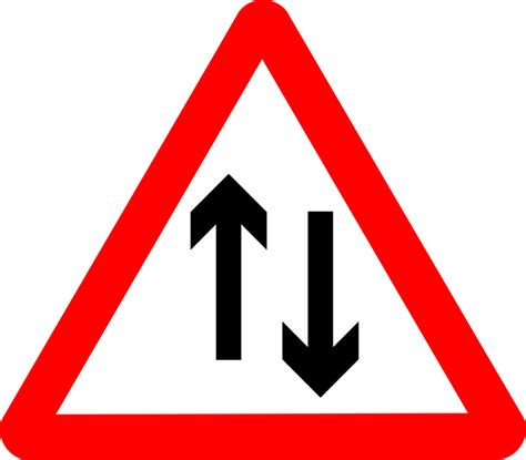 Roadsign two way ahead - Openclipart