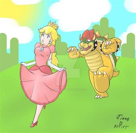 Peach and Bowser by JimmyDArtist on DeviantArt