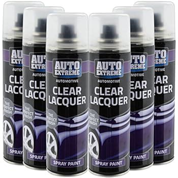 All Purpose Automotive Spray Paint 250ml Can Clear Lacquer Finish Aerosol Metal Interior ...