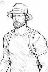 Man Coloring Pages sketch template