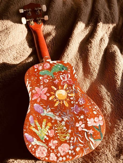 So I did this today 🌸☀️🌵 ukulele art #ukulele #artwork #painting # ...