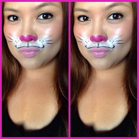 Bunny rabbit make-up | Bunny halloween makeup, Bunny makeup, Bunny face ...