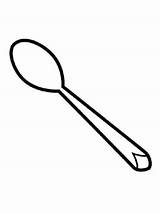 Spoon coloring Pages sketch template