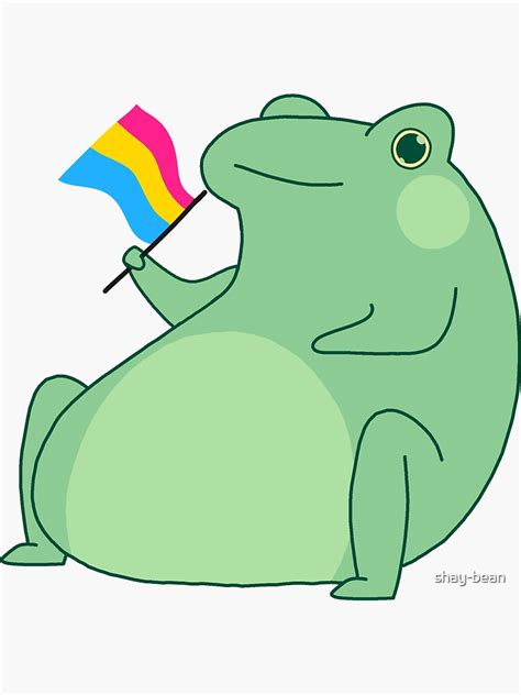 "Pansexual Pride Frog" Sticker for Sale by shay-bean | Redbubble