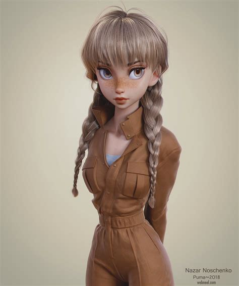 3d Blender Model Girl By Nazar Noschenko 7