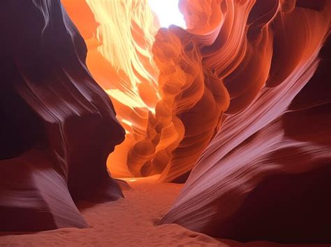 Premium AI Image | antelope canyon with sunlight shining