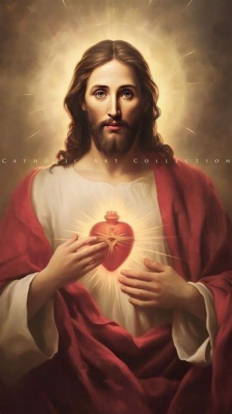 jesus holding a heart in his hands