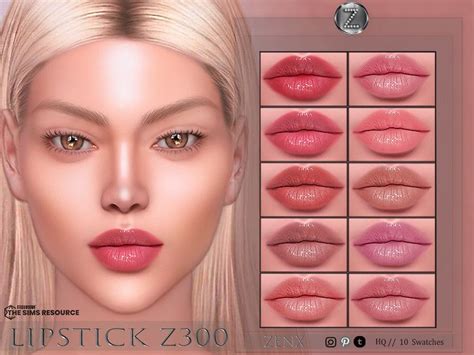 ZENX Lipstick Set for your Sims 4 Avatar
