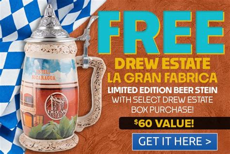 Best Cigar Prices: 🍺 Free Limited Edition Beer Stein with Select Drew Estate Boxes 🍺 | Milled