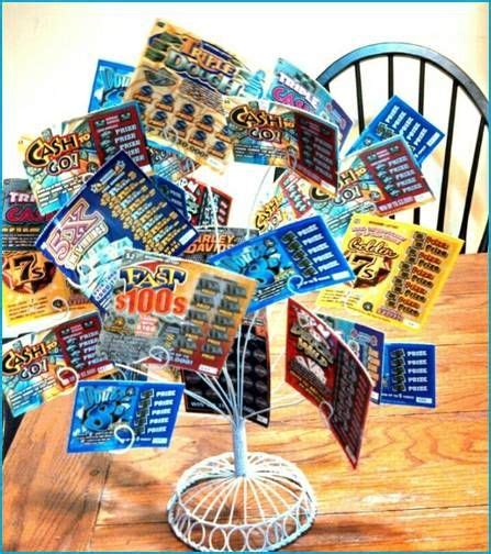 Repurpose a wire photo holder to display lottery tickets! A nice twist ...