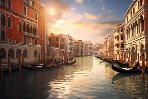 Beautiful Venice Canal Grande Painting Free Stock Photo | picjumbo