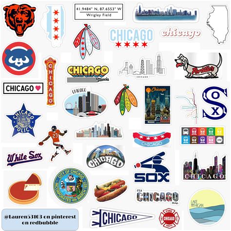 'Chicago Sticker Pack' Sticker by Lauren53103 in 2020 | Aesthetic ...