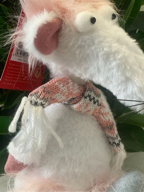 Christmas Remi Rat Pink White Soft Plush Cartoon Style Rat Toy Decoration Xmas | eBay