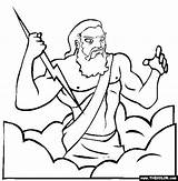Zeus Coloring Page  Free Online Pages Greek sketch template