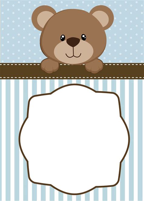 invitacion de teddy bear - Buscar con Google | Decorazioni battesimo bambino, Battesimo bambino ...