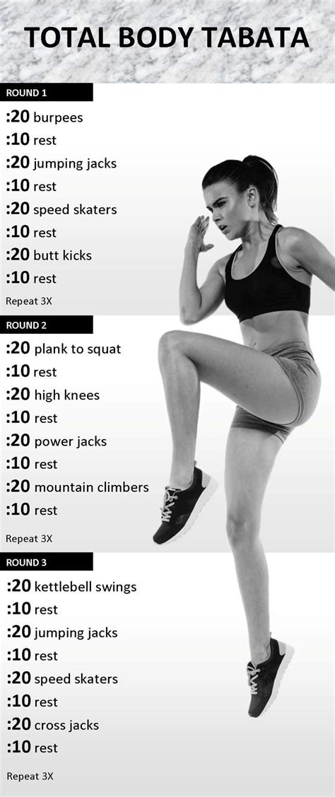 Total Body Tabata Workout | 20 Minute Workout | Experiments In Wellness | Tabata workouts, Hiit ...