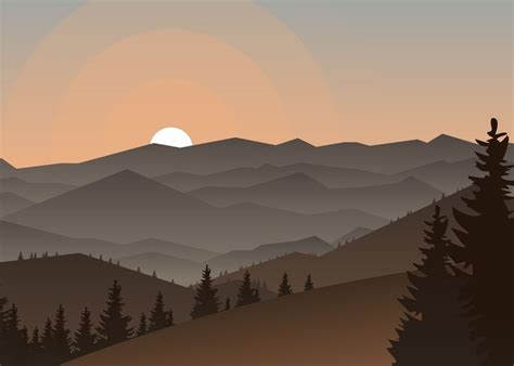 'Mountain Sunset' Poster by Creativity Art | Displate