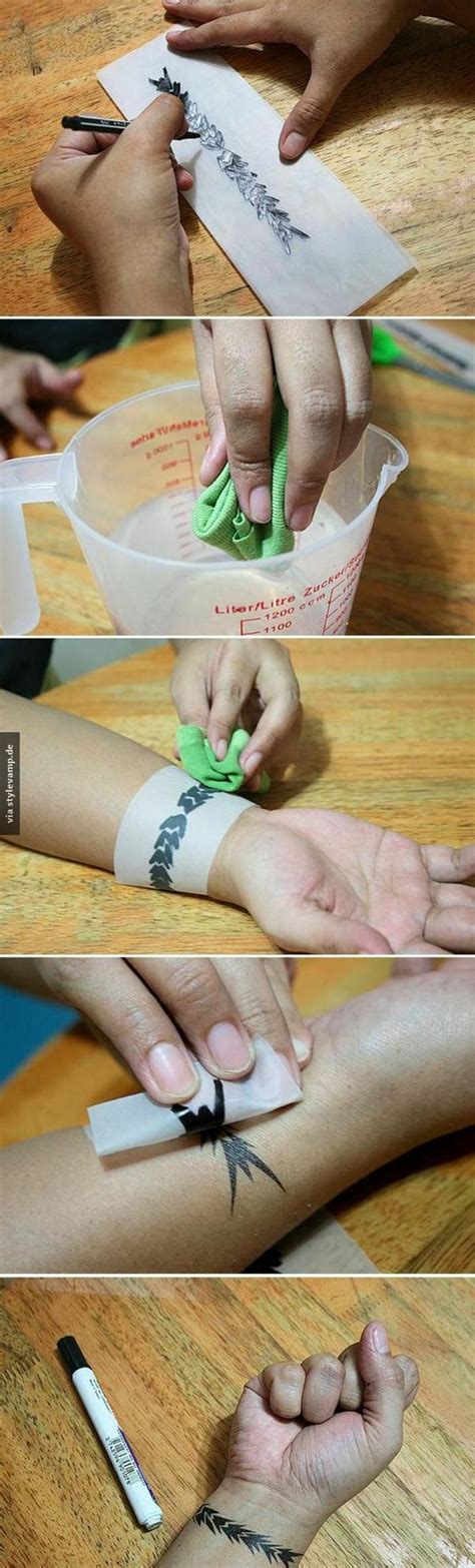 DIY Tattoo | Diy temporary tattoos, Diy craft tutorials, Craft tutorials