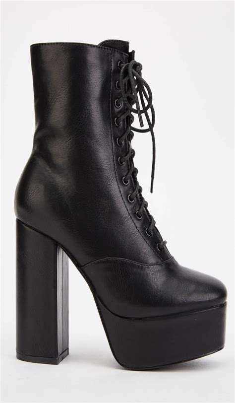 Chunky High Platform Heel Boots - Just $7