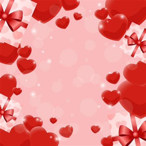 Beatiful 3D Hearts as Frame on Cute Pink Background 4639840 Vector Art ...