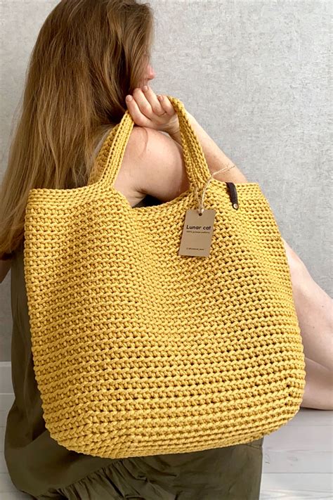 Crochet Tote Bag XXL Size Extra Large Tote Bag Milk Large | Etsy | Tote ...