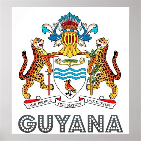 Guyana Coat of Arms Poster | Zazzle.com