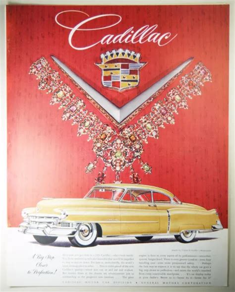 VINTAGE 1951 &SOLID GOLD" CADILLAC Full-Page Large Magazine Print Ad $6.99 - PicClick