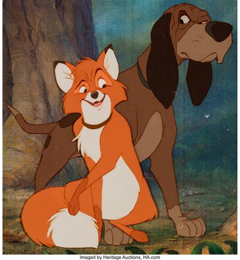 The Fox and the Hound Adult Tod and Copper Production Cel Setup | Lot #97231 | Heritage Auctions