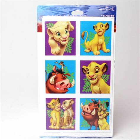 Lion King Stickers by Hallmark Pack of 4 Sheets Disney | Etsy | Lion king stickers, Lion king ...