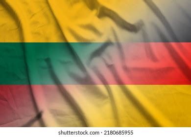 Lithuania Germany National Flag International Relations Stock ...