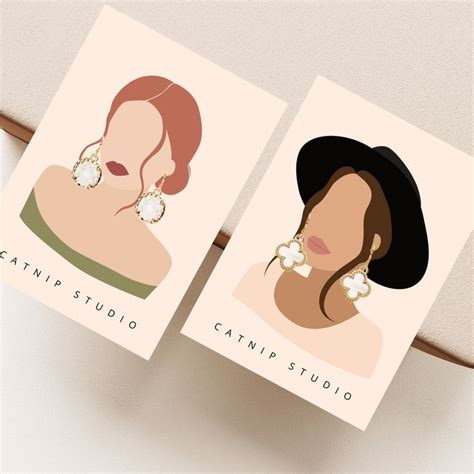 Custom Jewelry Display Card, Editable Earring Card Template, Earring ...