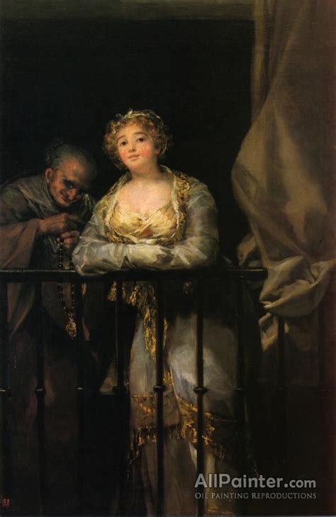 Francisco Jose De Goya Y Lucientes Maja And Celestina On A Balcony Oil Painting Reproductions ...