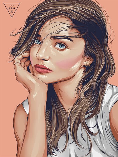 Vector Art (Portrait) on Behance портрет вектор векторный портрет ...