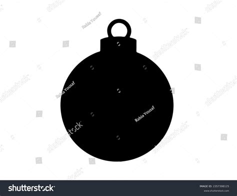 Christmas Ornament Silhouette Vector Art Stock Vector (Royalty Free ...